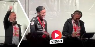 An Aufstiegs-Party - Hier legt Thun-Trainer Lustrinelli als DJ auf!