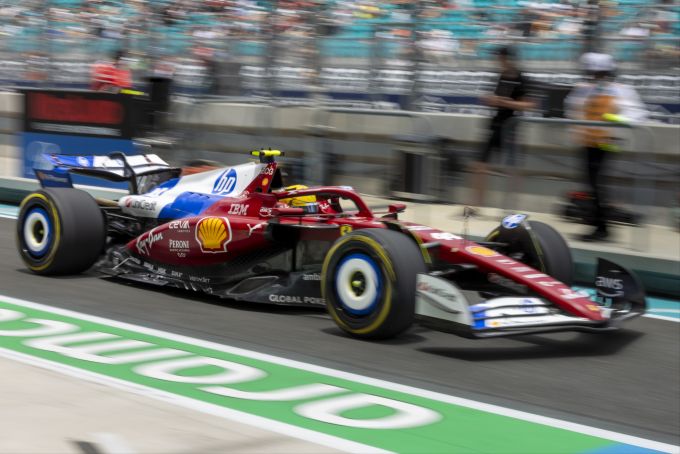 Lewis Hamilton (Ferrari) beim Miami-GP der Formel 1. Lewis Hamilton Ferrari Miami