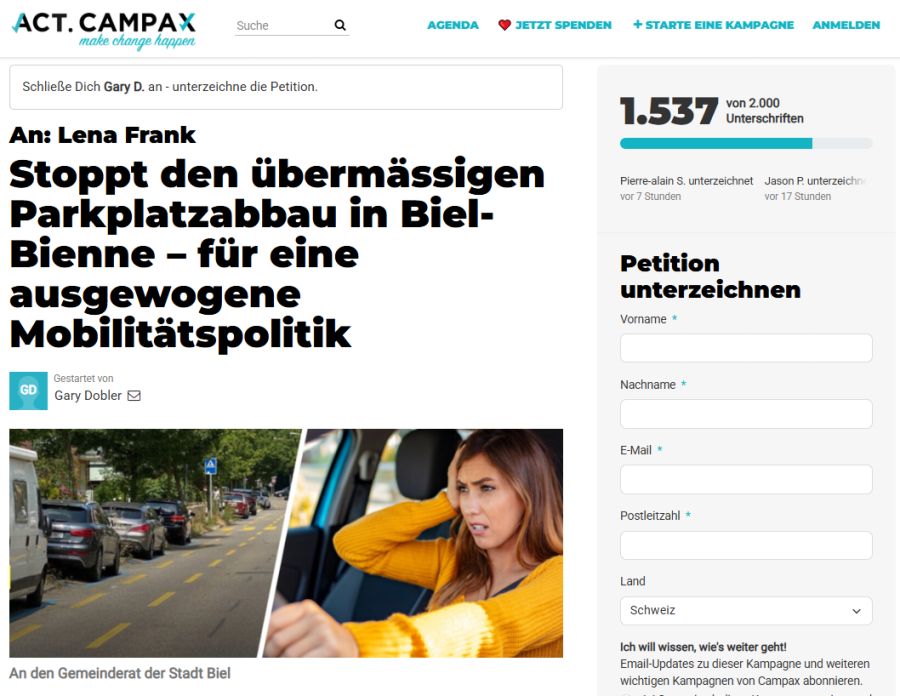 Die Petition hat schon über 1500 Unterschriften.