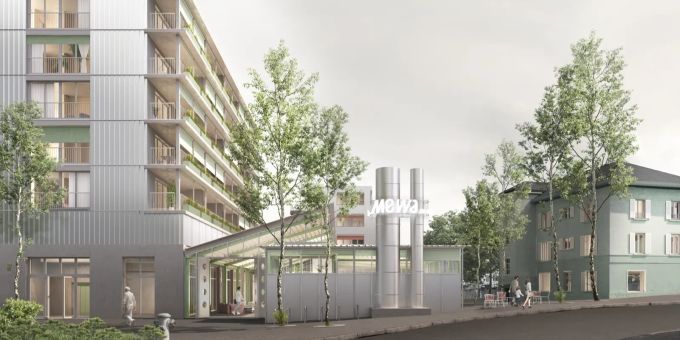 In Wädenswil wurde die Baubewilligung für den Umbau der ehemaligen Fabrik erteilt. Wädenswil Architektenbild