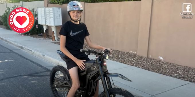 Ein 14-jähriger Junge aus Arizona bringt eine gefundene Geldbörse zurück und wird mit einem E-Bike überrascht. GoodNews