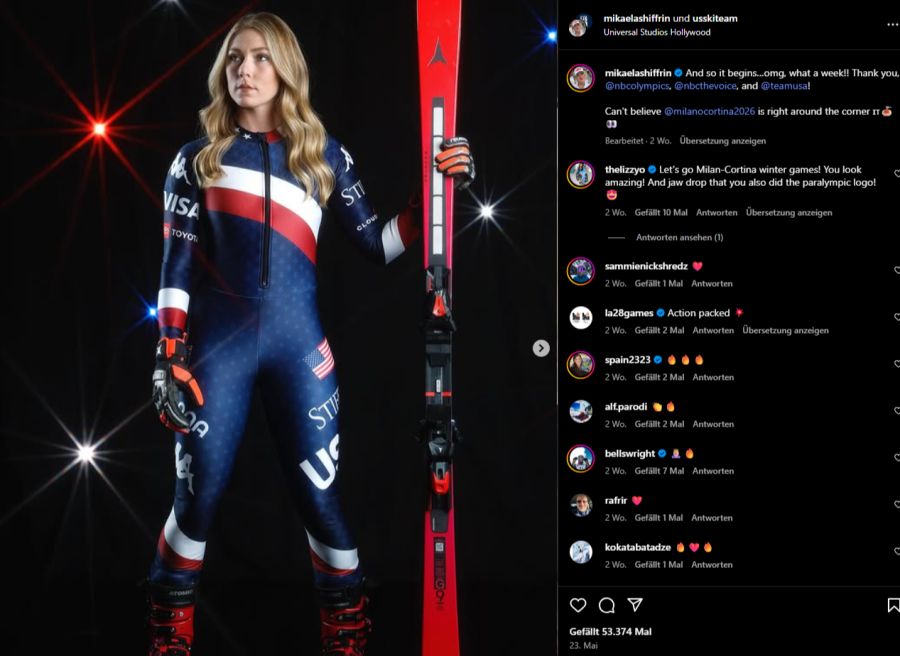 Mikaela Shiffrin liegt mit 1,5 Millionen genau in der Mitte.