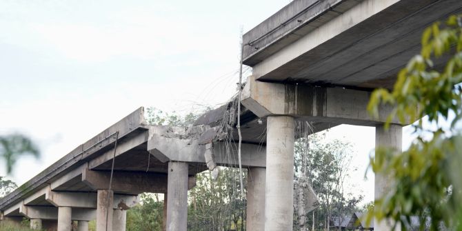 Brücke Zerstörung Thailand Kambodscha
