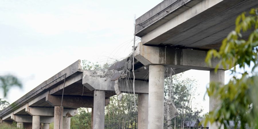 Brücke Zerstörung Thailand Kambodscha