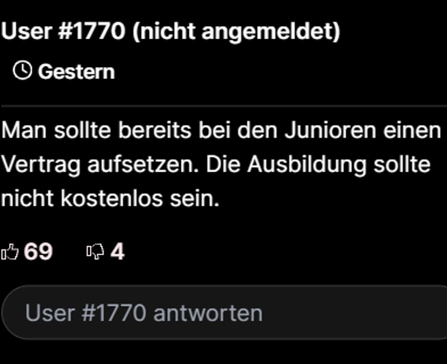 Sollten Spieler, die beim Schweizer Nachwuchs spielen, einen Treue-Vertrag unterschreiben?