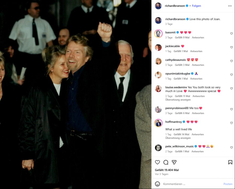 Im Spital lag er dann in einem Zimmer auf derselben Etage wie Joan.