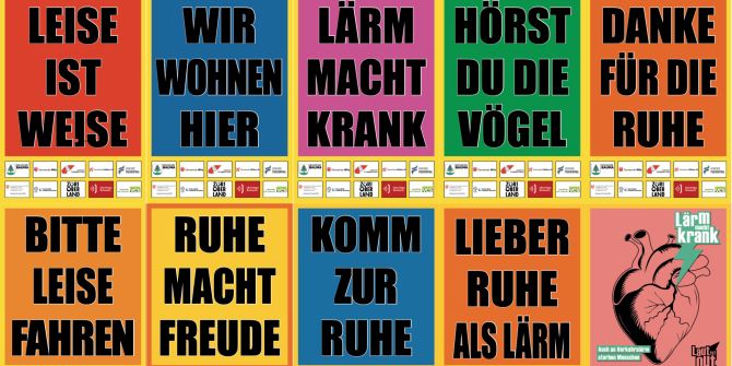 Plakate Leise ist weise Bauma