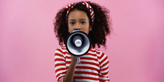 Kind, Mädchen, Sprachrohr