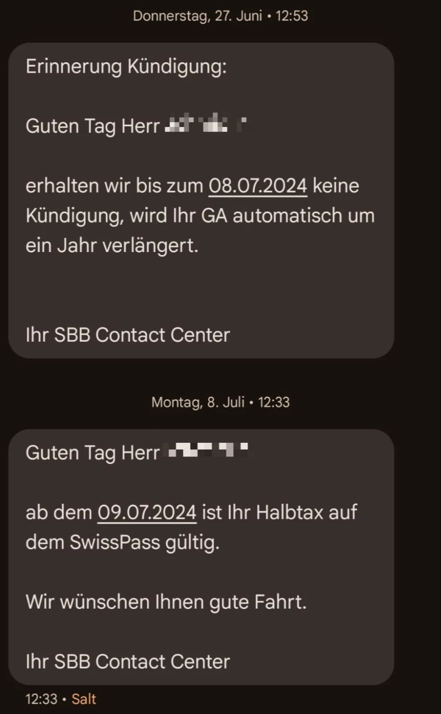 Ein Kunde von Swisspass hat sich im Monat vertan – und das Halbtax-Abo zu früh gelöst.