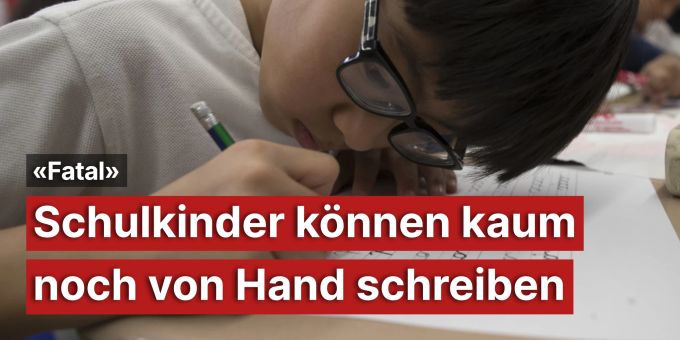 «Fatal» - Schulkinder können kaum noch von Hand schreiben «Fatal» - Schulkinder können kaum noch von Hand schreiben