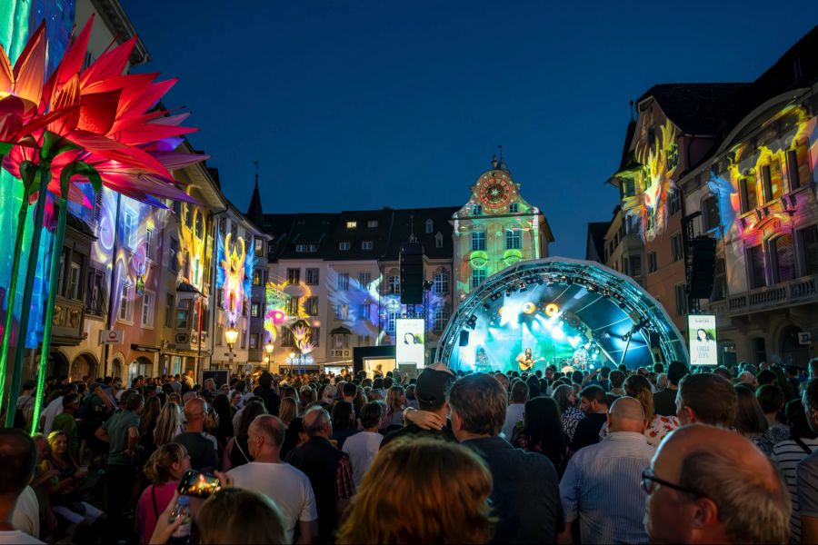 Verschiedene Lichtprojektionen sorgten für magische Momente.