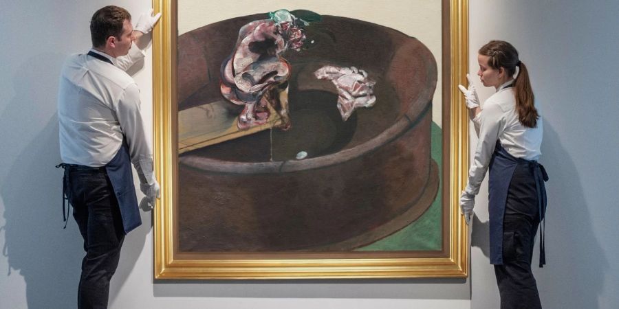 Dieses fast zwei Meter hohe Gemälde «Portrait of George Dyer Crouching» könnte bis zu 50 Millionen Dollar einbringen.