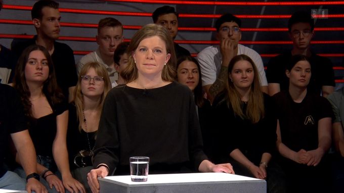 SP-Nationalrätin Nadine Masshardt in der «Arena». Arena