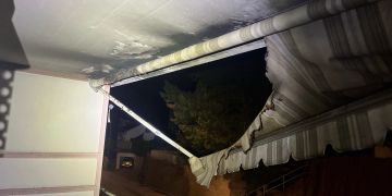 Brand von Sonnenmarkise.