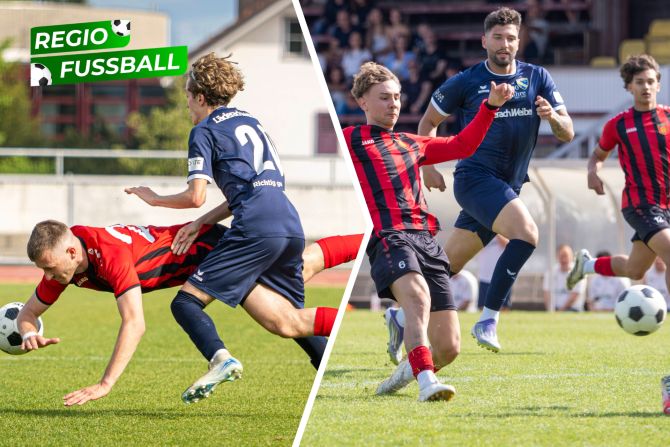 Devin Haldi (FC Dürrenast) fällt Dominic Pfäffli (FC Bern).