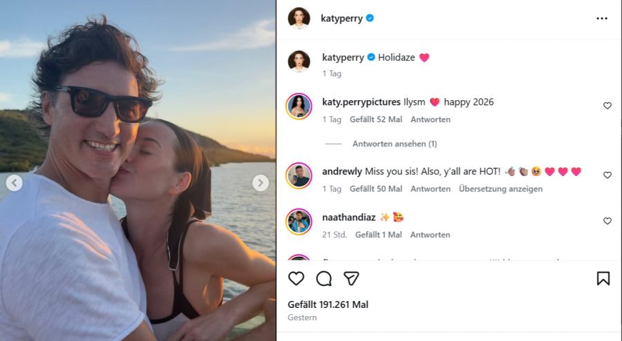 Katy Perry Justin Trudeau