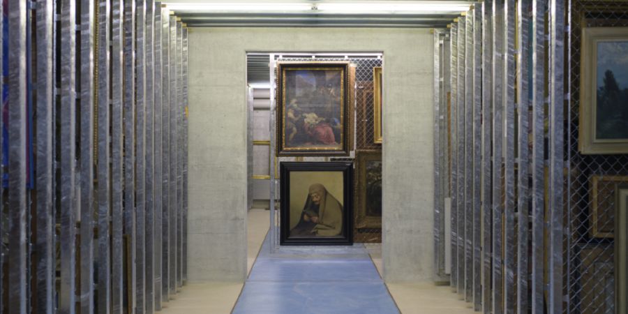 Eine der im Kulturgüterschutz-Inventar des Bundes priorisierten Sammlungen: Blick ins Depot des Kunstmuseums St. Gallen.
