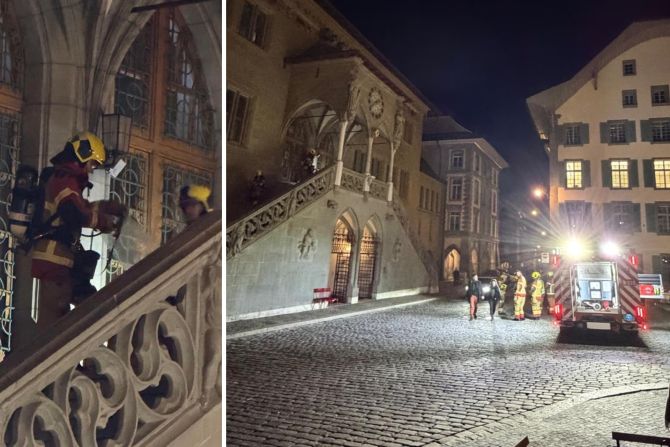 Feuerwerheinsatz Rathaus Bern