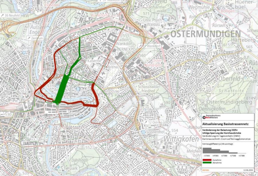 Sperrung Kornhausbrücke Veränderungen Verkehr