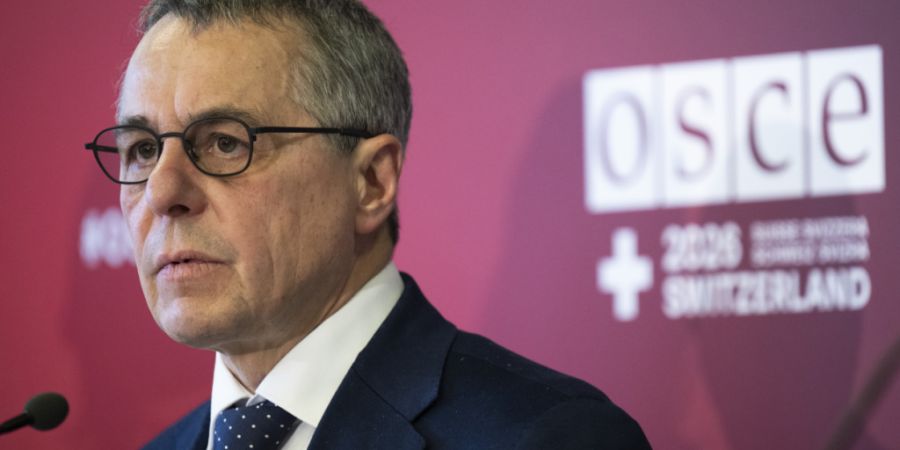 Erstmals seit 2021 konnten sich die OSZE-Staaten auf ein Budget einigen. Im Bild: der gegenwärtige Vorsitzende und Bundesrat Ignazio Cassis. (Archivbild)