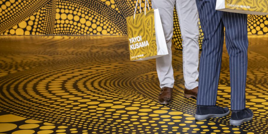 Die Retrospektive zu Yayoi Kusama in der Fondation Beyeler in Riehen zog im Jahr 2025 unter allen Ausstellungen in den Basler Museen am meisten Besucherinnen und Besucher an. (Archivbild)