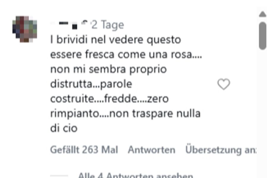 «Mich schaudert es, sie frisch wie den jungen Morgen zu sehen. Sie scheint mir überhaupt nicht zerstört», schreibt eine Userin auf Social Media.