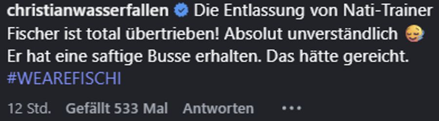 Auch Nationalrat Christian Wasserfallen ist kein Fan der Entlassung Fischers.