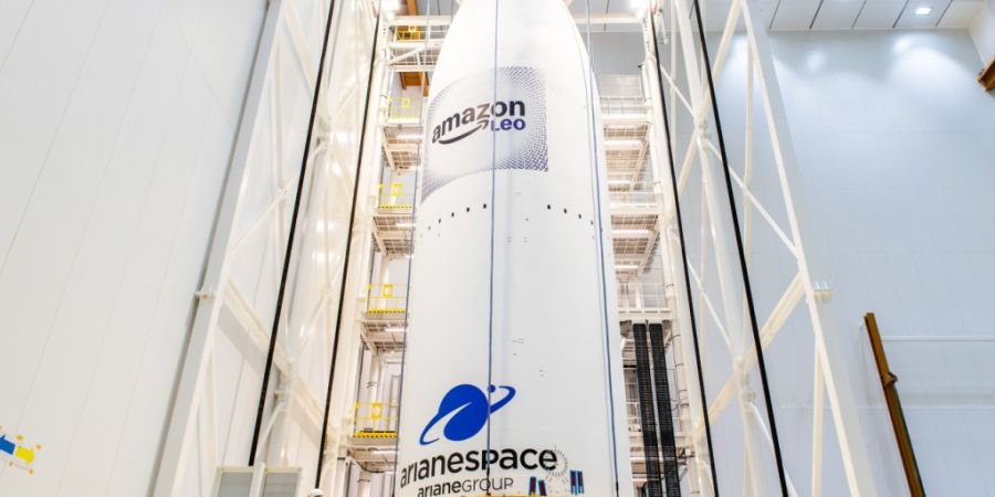 20 Meter hoch ist die Spitze der Rakete. Hergestellt wurde sie in der Schweiz.