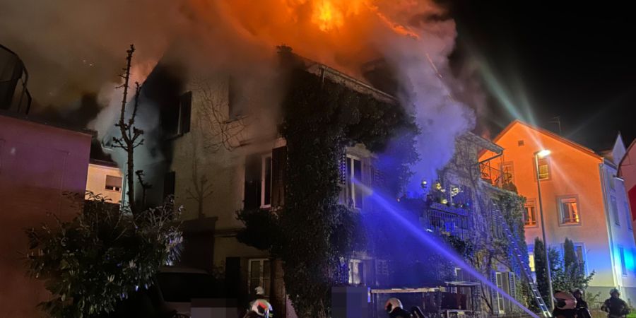 Am Samstagabend brannte ein Mehrfamilienhaus in Romanshorn. Verletzt wurde niemand.