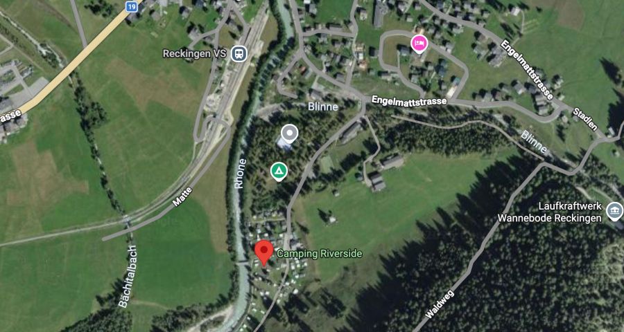 In Reckingen VS müssen der Campingplatz und der Waldabstellplatz geschlossen werden.