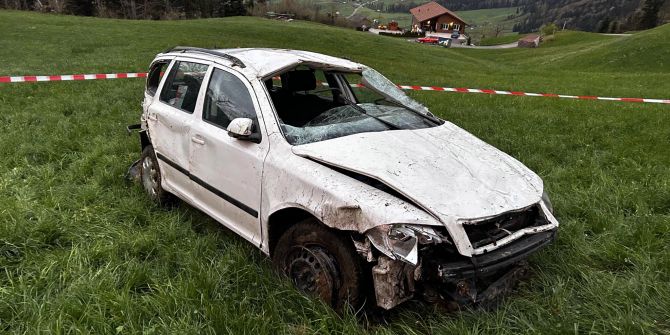 Goldau: Fahrzeug abgestürzt