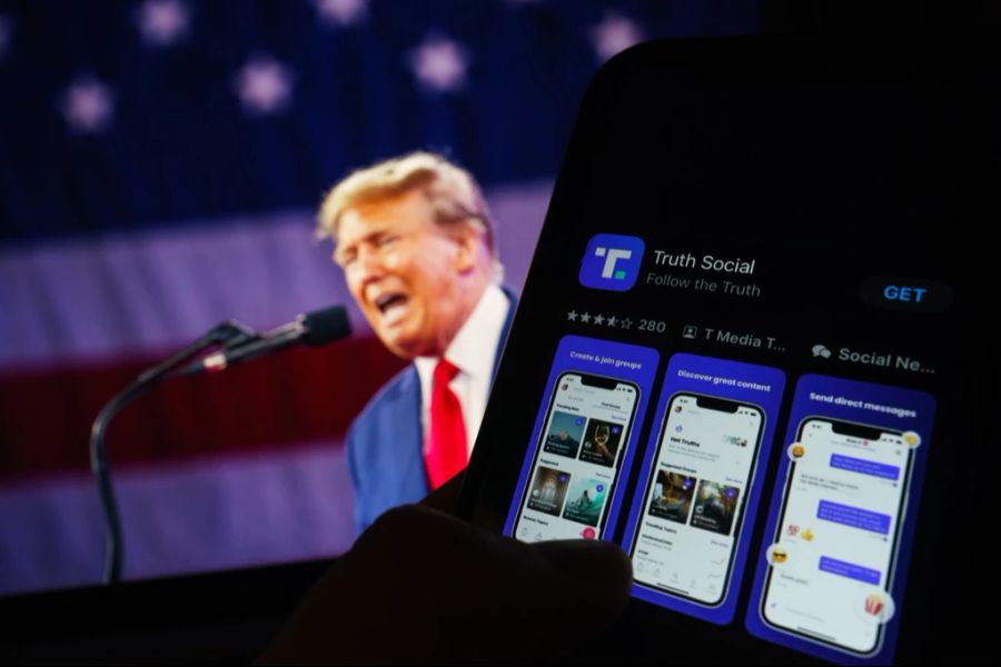 Seit dem 22. März 2024 kann man Aktien von Trumps Unternehmen Trump Media & Technology Group kaufen. Der Hauptbestandteil der Firma ist die Social-Media-Plattform Truth Social.