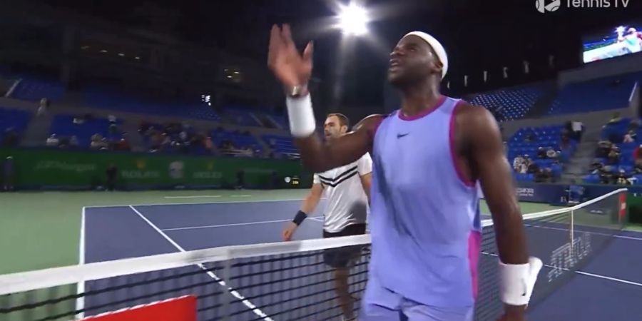 Frances Tiafoe hat sich am Dienstag mächtig wegen des Schiris aufgeregt.