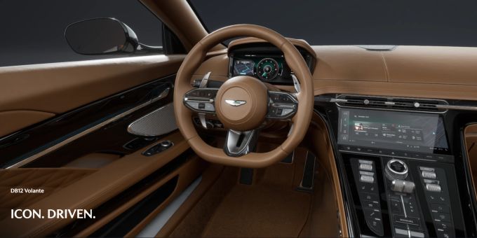 Handwerkskunst und Hightech: Der Innenraum des DB12 Volante begeistert. Aston Martin DB12 Volante
