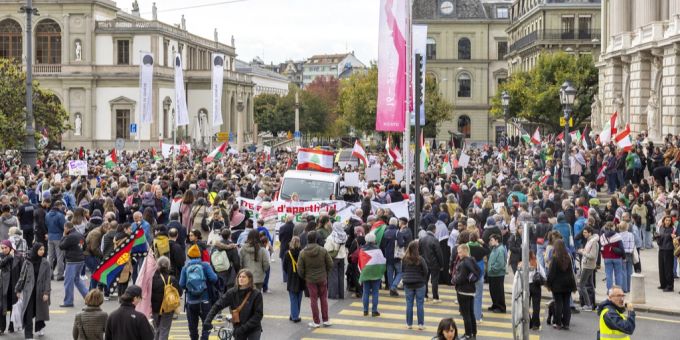 In Genf wurde am Samstag für Palästina demonstriert. Palästina