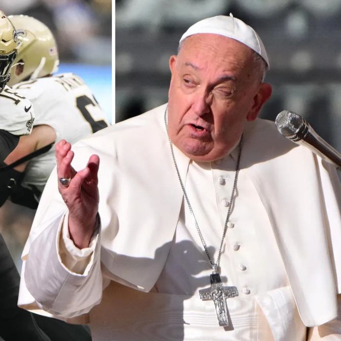 NFL Papst Franziskus Saints