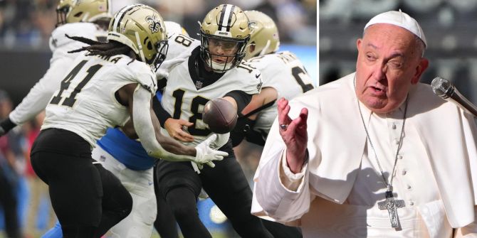 NFL Papst Franziskus Saints