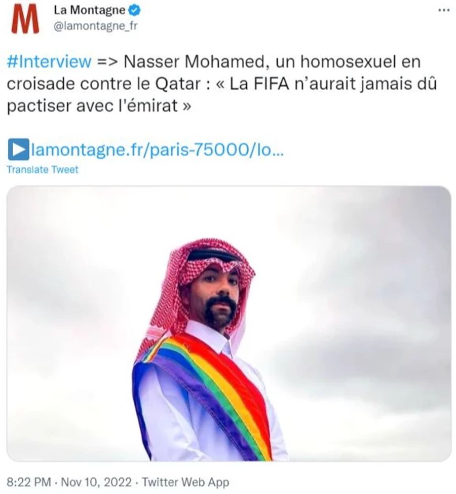 Nasser Mohamed spricht über den Umgang mit Homosexualität in Katar.