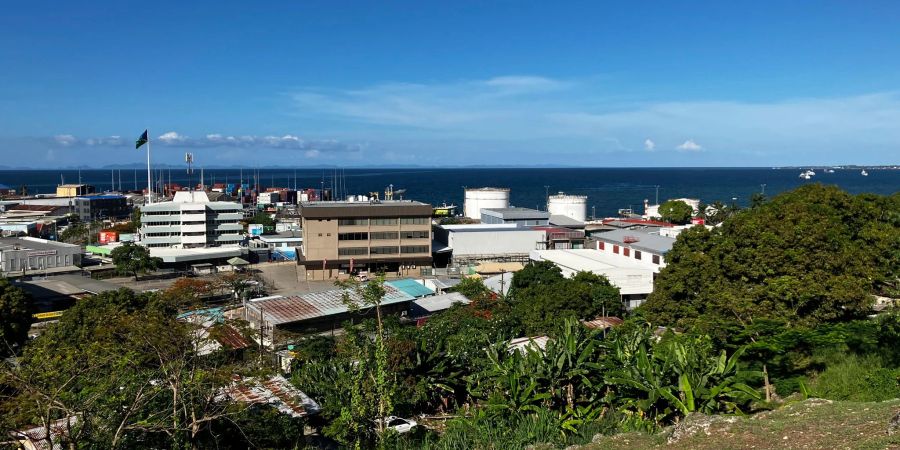 Blick über Honiara - die Salomonen im Südpazifik sind von einem massiven Erdbeben erschüttert worden.