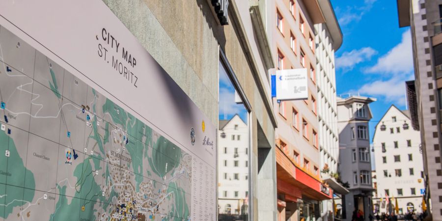 City Map in St.Moritz Dorf. - Region Maloja