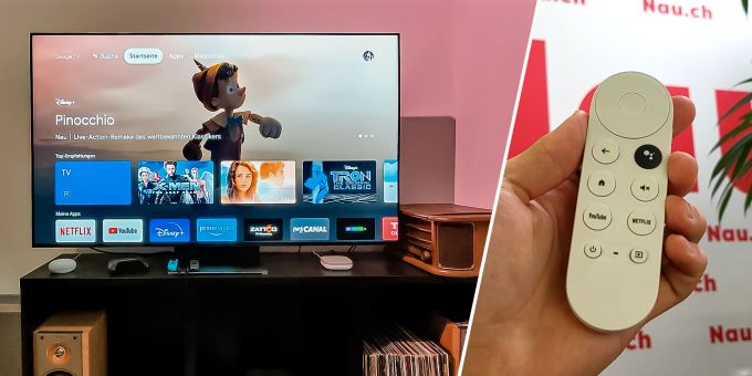 Auch der Chromecast mit Google TV (HD) überzeugt im Test. Chromecast mit Google TV