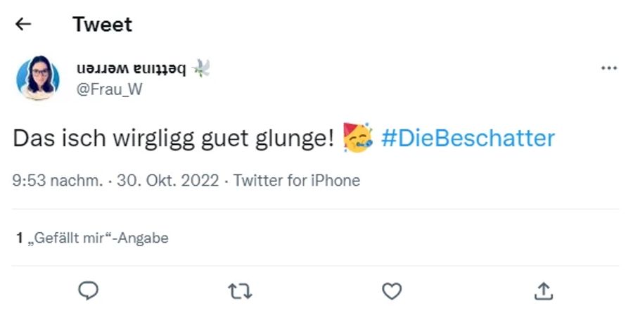 Auch eine weitere Twitter-Userin findet die Serie gelungen.