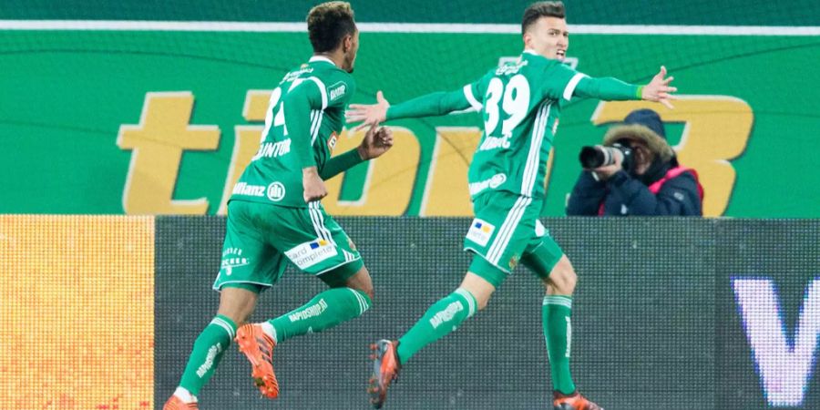 Der 20-Jährige Ljubicic (rechts) wurde in der Hinrunde zum Stammspieler bei Rapid Wien.