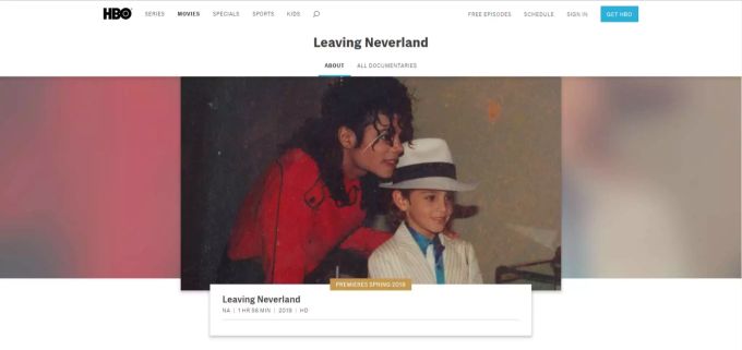 HBO strahlt im Frühling die Doku «Leaving Neverland» aus. HBO strahlt im Frühling die Doku «Leaving Neverland» aus.