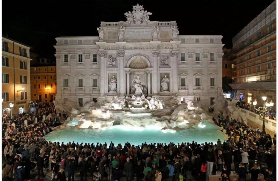 Der Trevi-Brunnen in Rom.