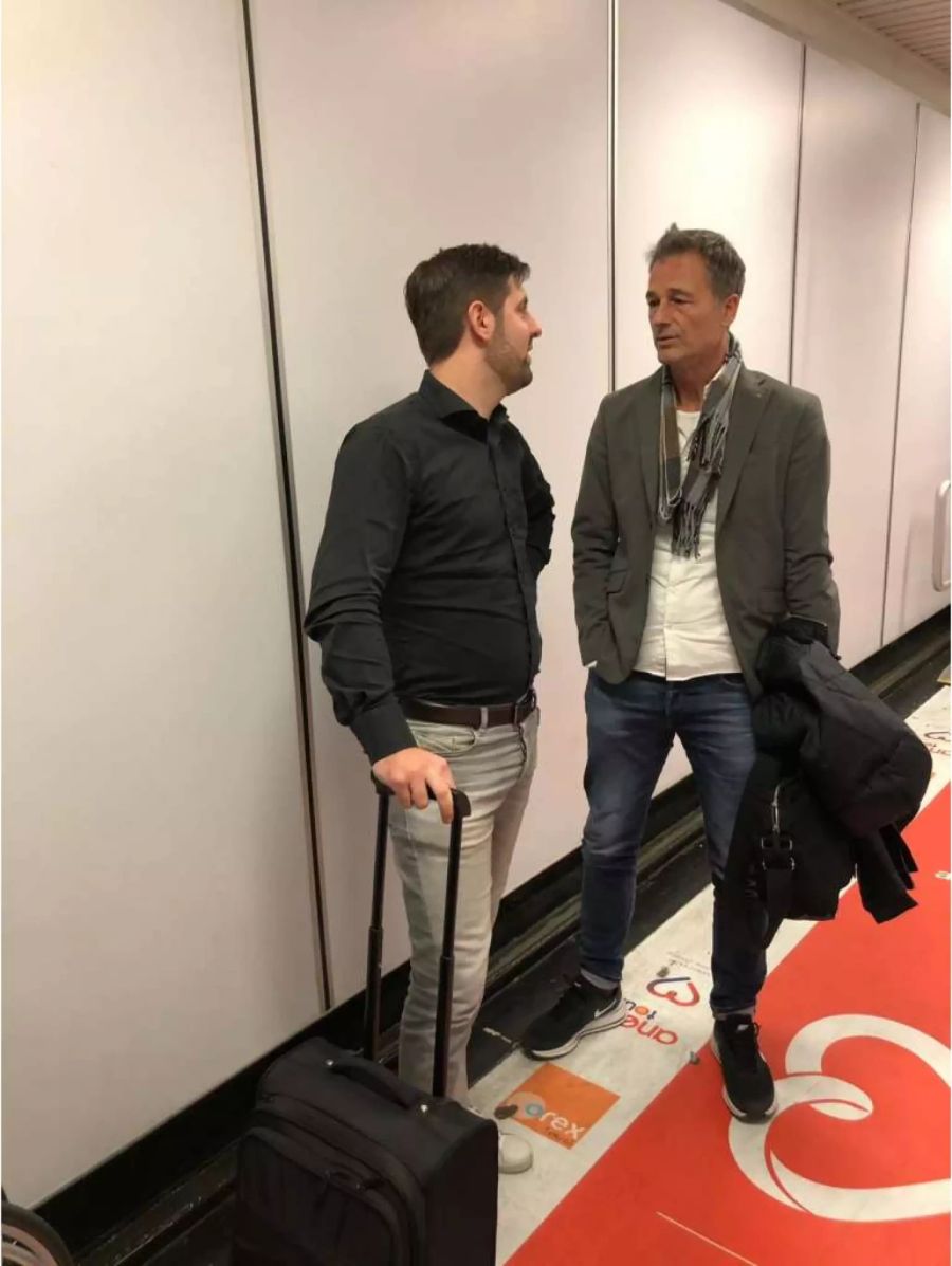 GC-CEO Manuel Huber mit FCZ-Sportchef Thomas Bickel.