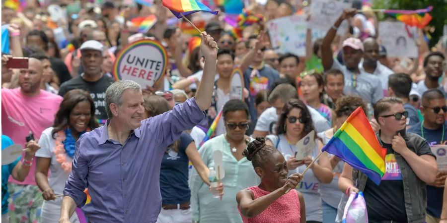 Bürgermeister Bill de Blasio und seine Frau Chirlane McCray.