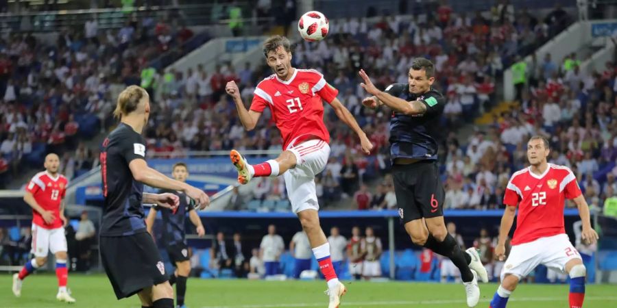 Das Spiel zwischen Russland und Kroatien wird nicht in der regulären Spielzeit entschieden.