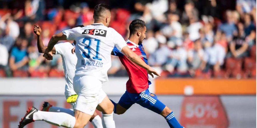 Samuele Campo auf dem Weg zum 1:0 für den FC Basel im Spiel gegen den FC Zürich.