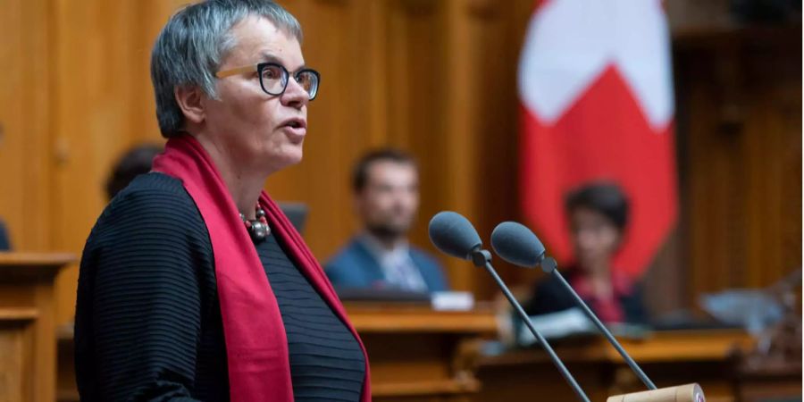 Ständerätin Liliane Maury Pasquier, SP-GE, und Präsidentin der Parlamentarischen Versammlung des Europarates spricht an der Herbstsession der Eidgenössischen Räte 2018 im Nationalrat in Bern.